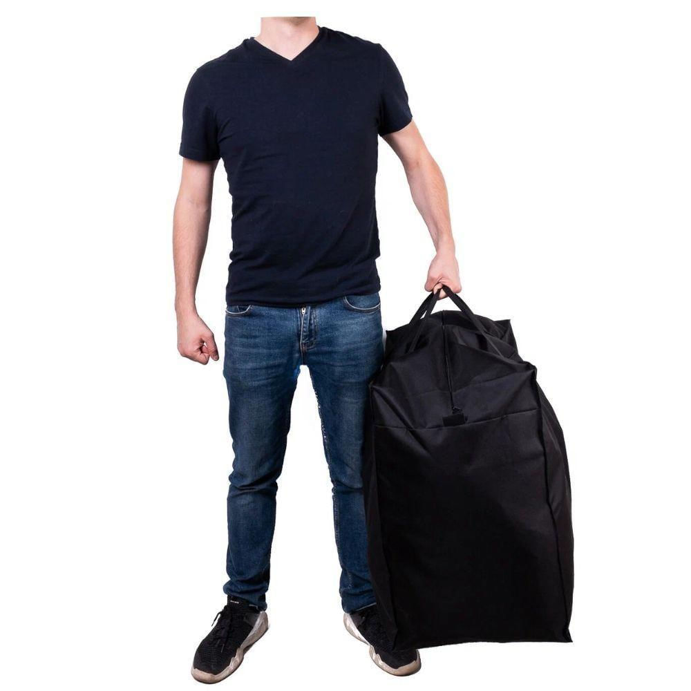 Bolsa Mala Viagem Sacolao Gigante 222 Litros Sacoleira Sacola Jumbo Compras Mudança Alça Bagagem Ziper Impermeavel 90cm