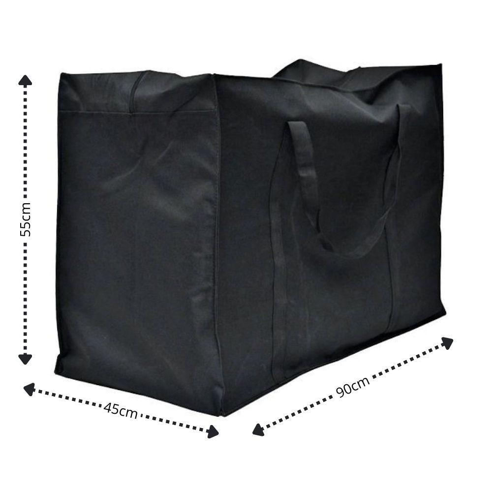 Bolsa Mala Viagem Sacolao Gigante 222 Litros Sacoleira Sacola Jumbo Compras Mudança Alça Bagagem Ziper Impermeavel 90cm