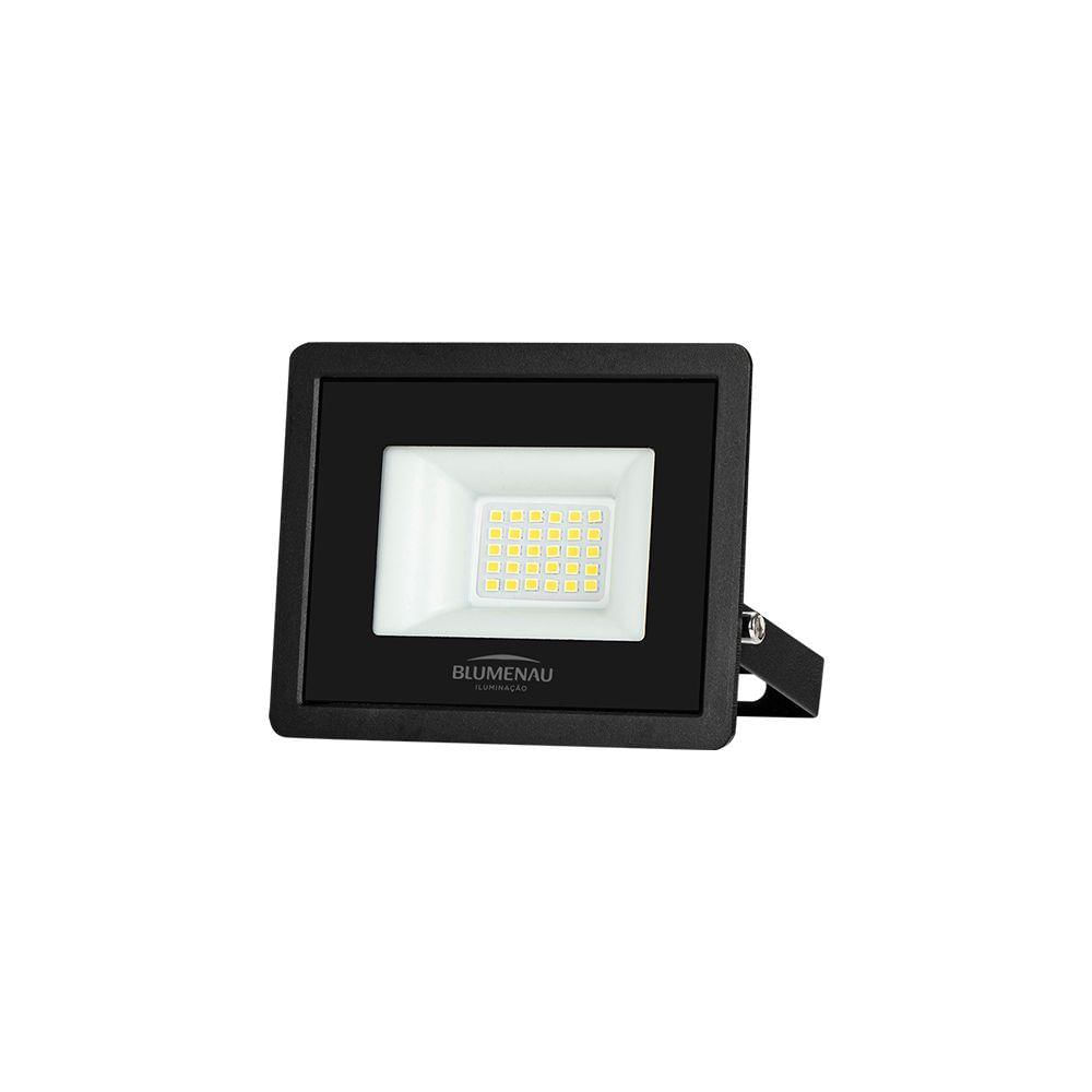 Refletor Blumenau Led Tech Pro 30w Preto Bivolt 3000k Luz Amarela