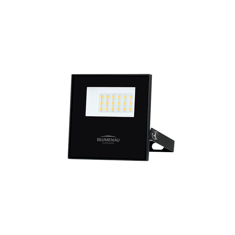 Refletor Blumenau Led Play 20w Preto Bivolt 3000k Luz Amarela