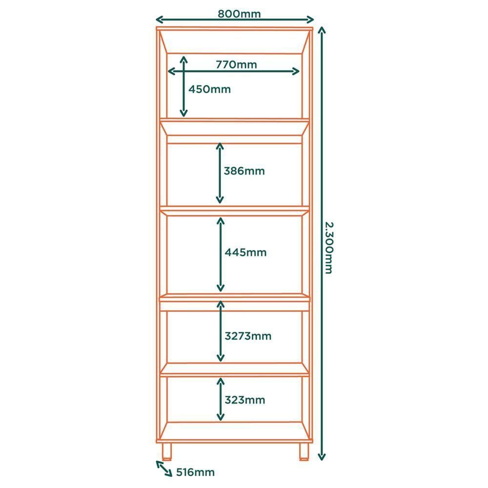 Torre Quente Mdf 3 Portas 80 Cm Tosc Tt001 Freijo Off White Mxm Freijo Off White