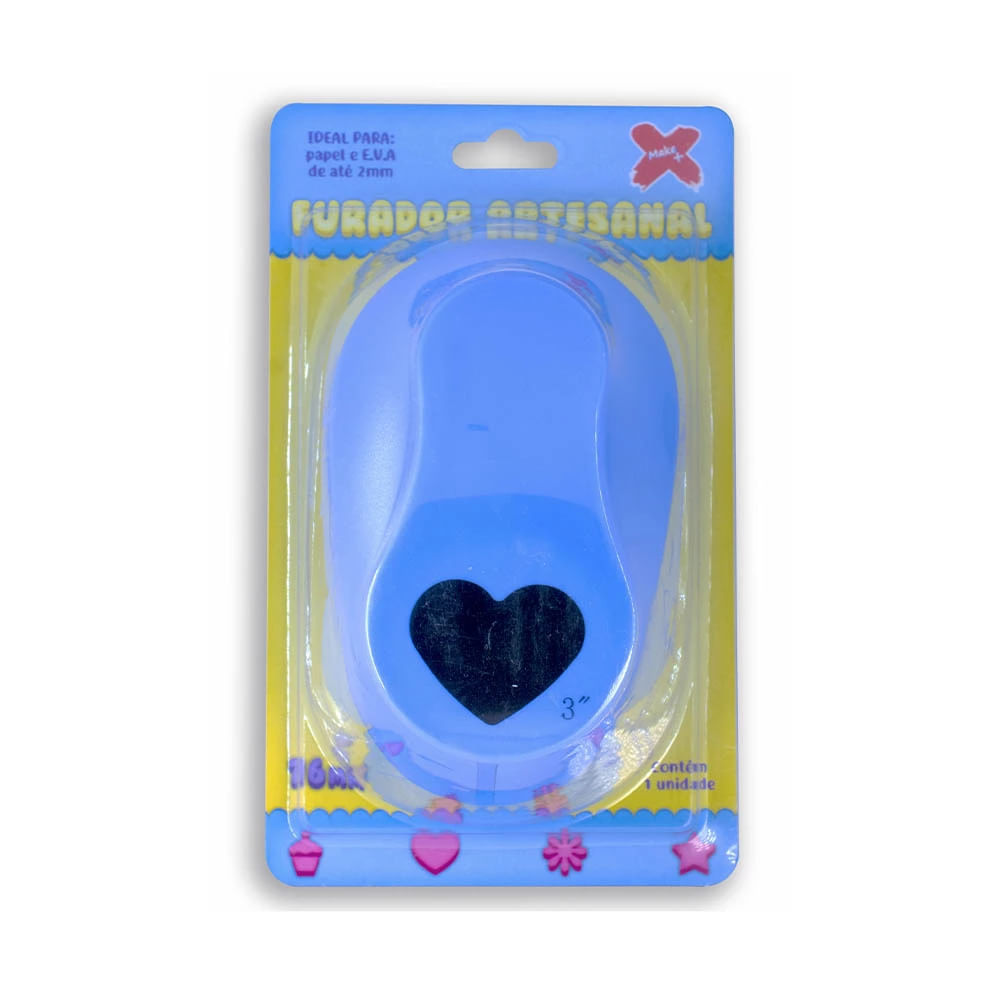 Furador Eva 76mm Coração Blister