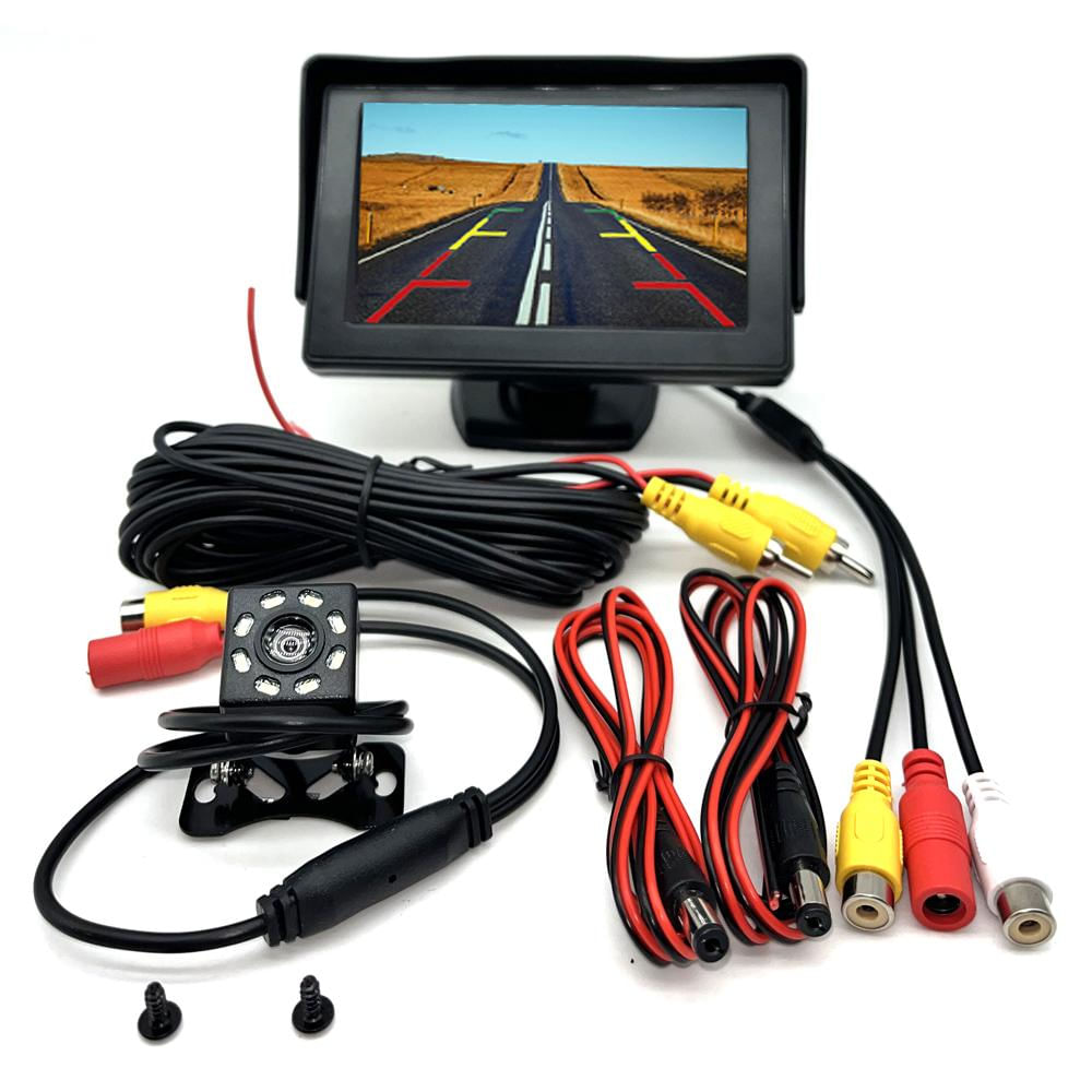 Câmera de Ré para Carro com Monitor de 4.3" TFT LCD à Prova d'Água M