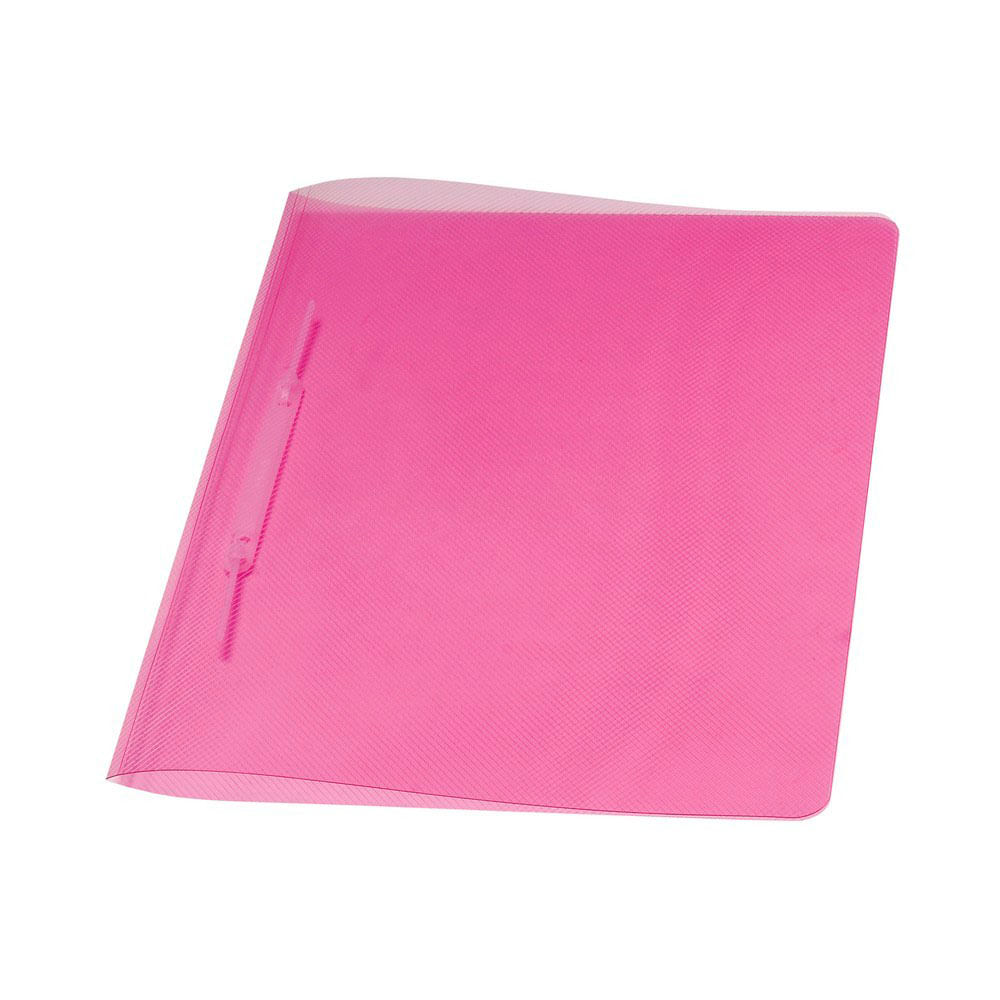 Pasta Grampo Dello Plast com Grampo Plástico Rosa 34x24,5cm