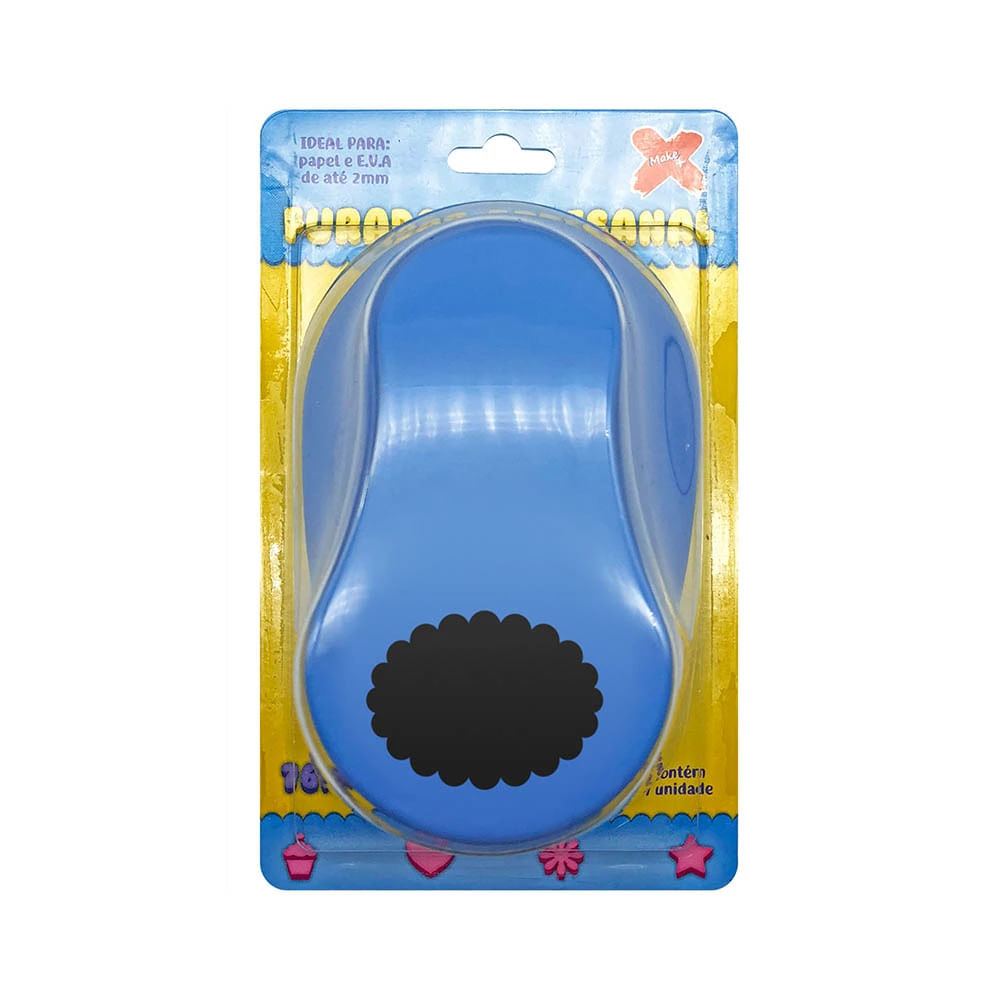 Furador Eva 76mm Oval Escalopado Blister