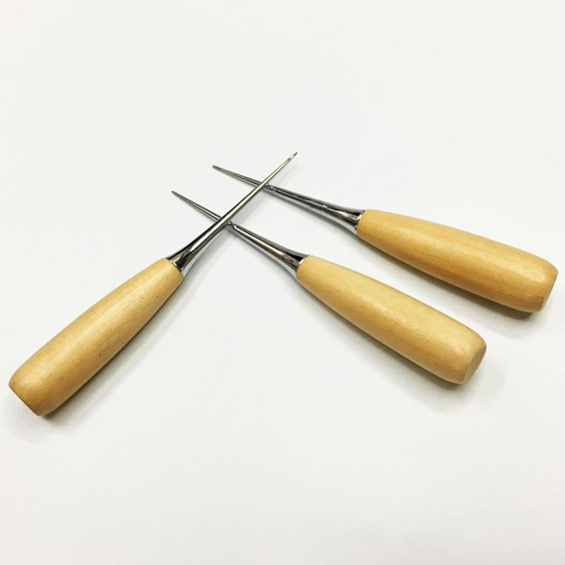 1PC Ferramenta de Costura para Tenda - Awl Manual com Cabo de Madeira