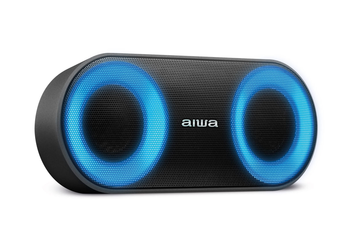 Caixa de Som Speaker AIWA SP-01 20W BT 15H IP65 RGB USB TWS