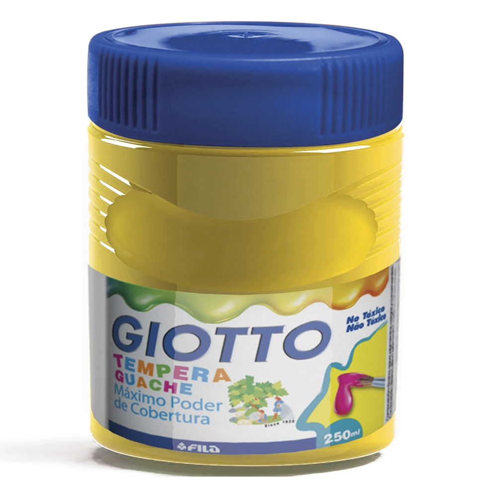 Tinta Guache Tempera Giotto Amarela 250ml