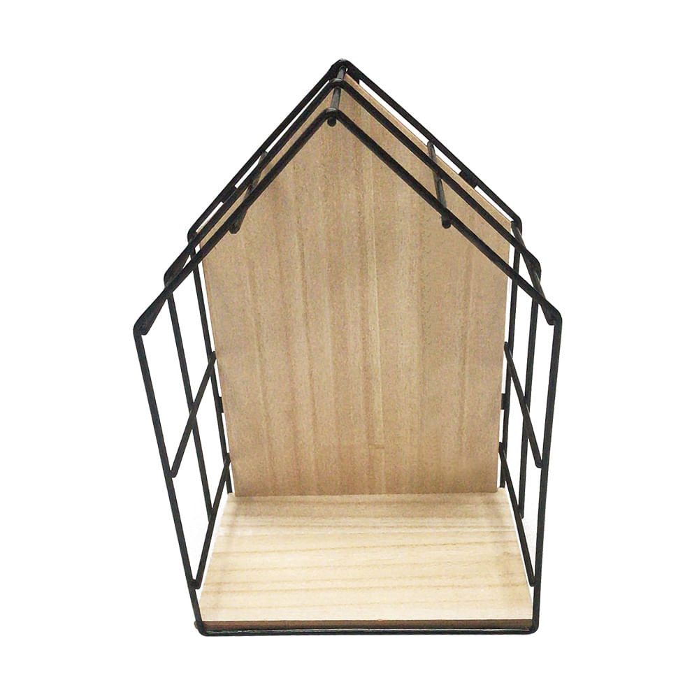 Prateleira Casinha 19x12x28,5cm Metal/Mdf