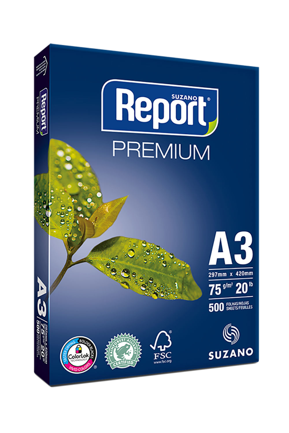 Papel Sulfite Report Premium A3 75g com 500 Folhas