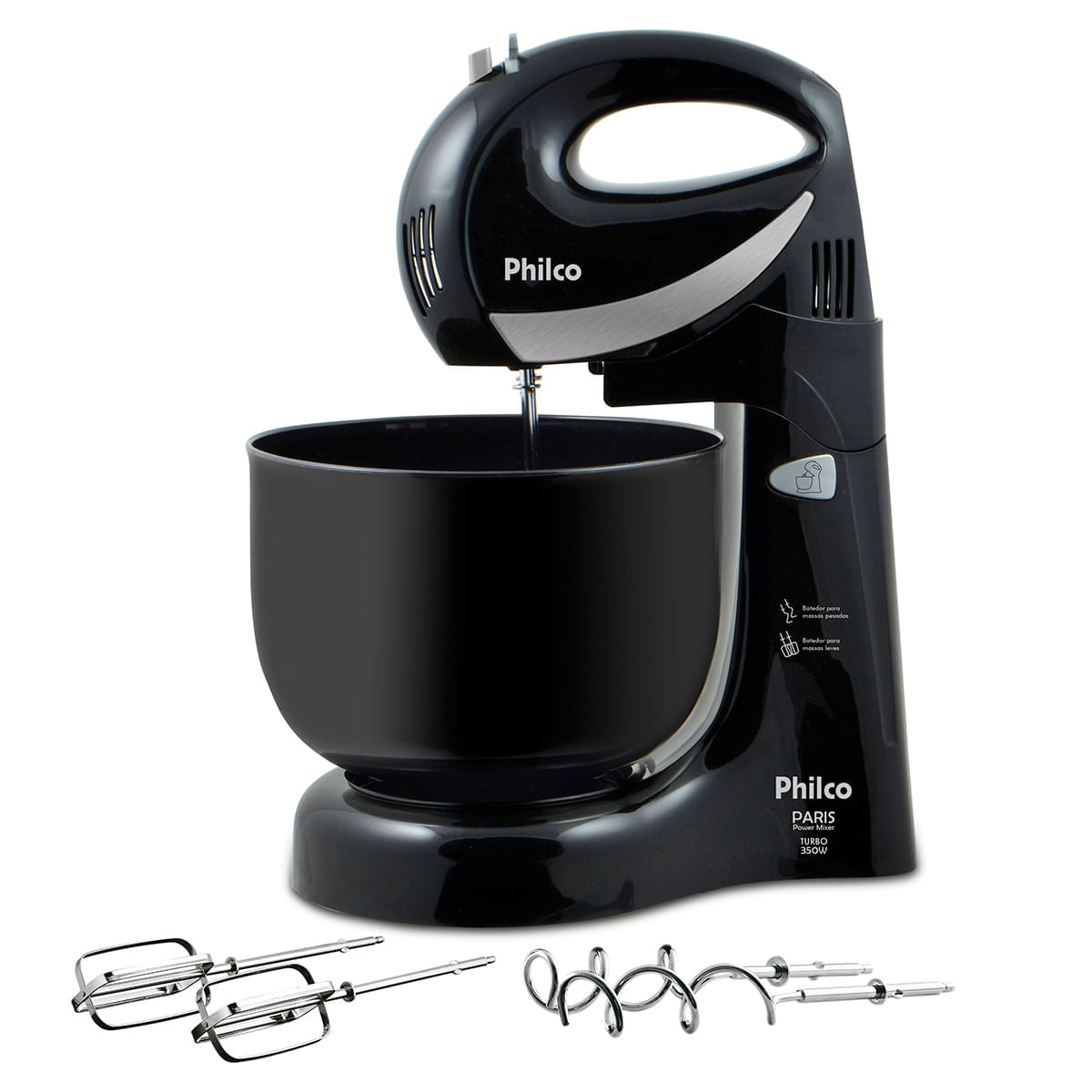 Batedeira Philco Paris Power Mixer Turbo Portátil 350W 127V