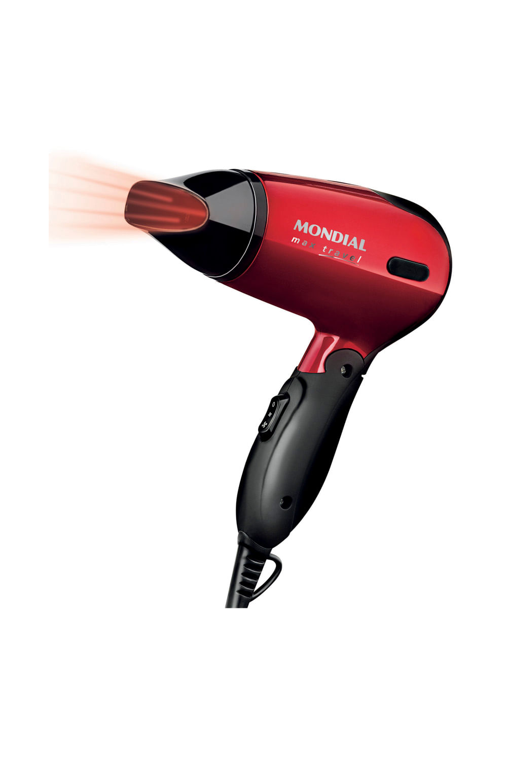 Secador de Cabelo Mondial Max Travel SC10 Vermelho - 1200W