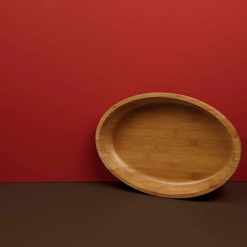 Gamela Oval Bamboo 33cm x 23cm