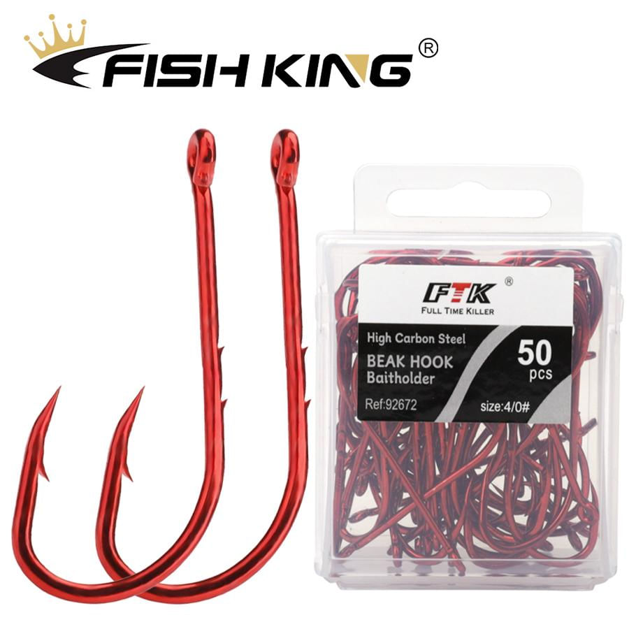 FTK 50 peças de anzóis de pesca Double Backstab para trutas e carpas