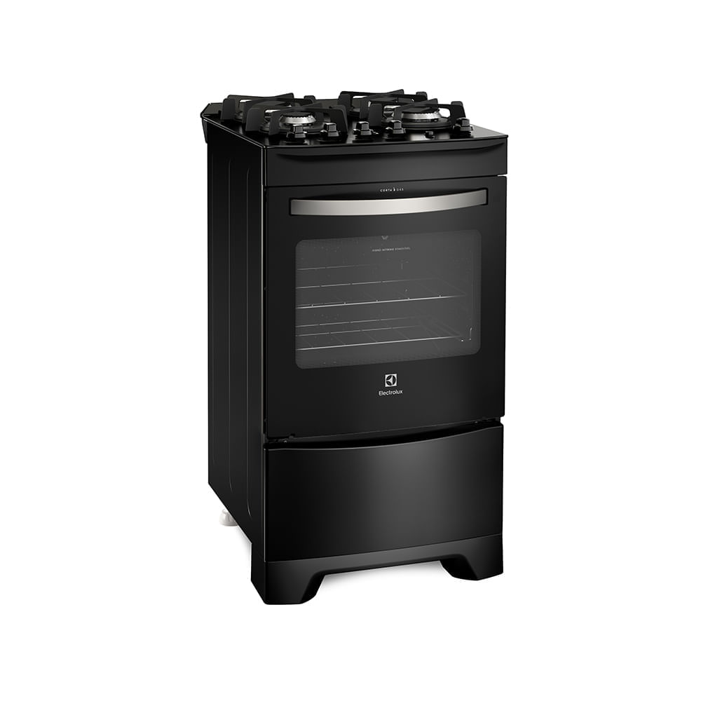 Fogão de Piso Electrolux 4 Bocas Preto 52LPV - Bivolt Bivolt