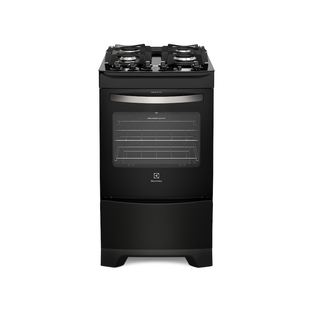 Fogão de Piso Electrolux 4 Bocas Preto 52LPV - Bivolt Bivolt