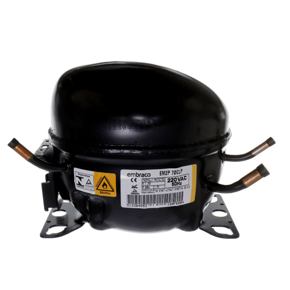 Compressor Embraco 1/5 R600A EM2P70CLP- 220 Volts Compressor Embraco 1/5 R600A EMYE70CLP- 220 Volts