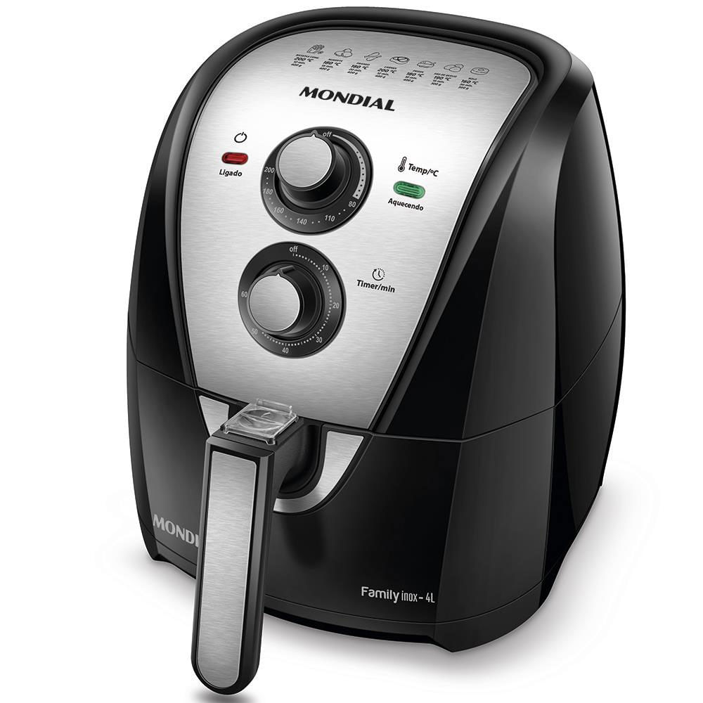 Fritadeira Sem Óleo Air Fryer Mondial AFN40BI Family Inox 4L