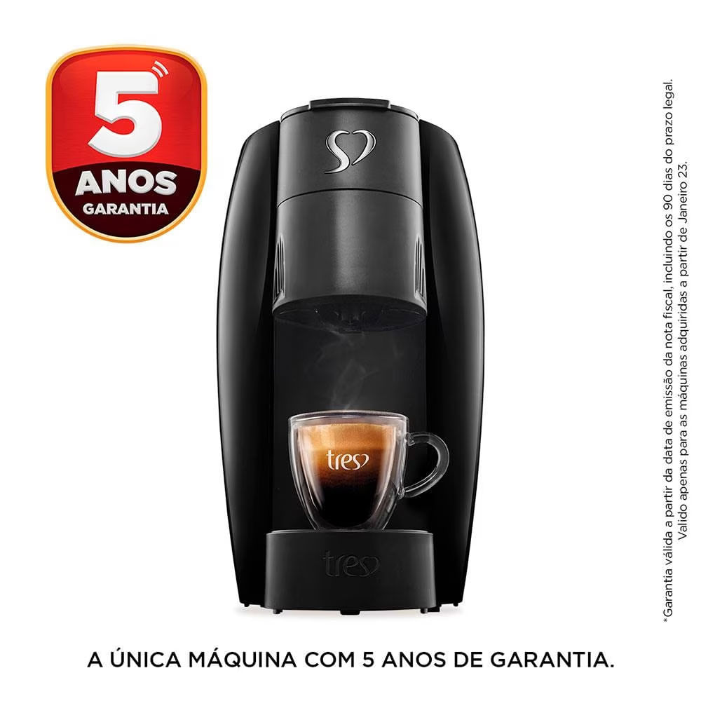 Cafeteira Espresso TRES Lov Automática Multibebidas Preto / 110V