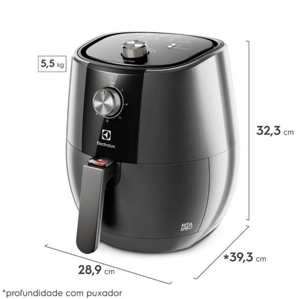 Fritadeira Elétrica EAF30 Grand AirFryer 4L Electrolux Grafite / 110V