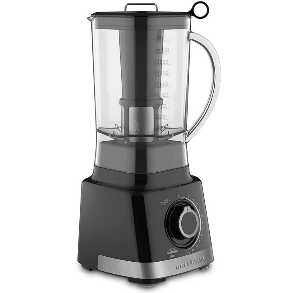 Liquidificador Britânia BLQ1300 Fortis Turbo 12 Velocidades e Pulsar 1200W Preto / 220V