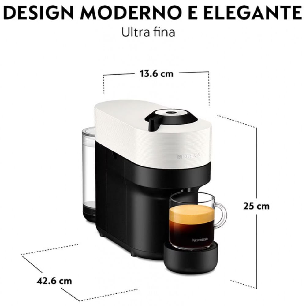 Máquina de Café Nespresso Vertuo Pop com Kit Boas-Vindas Branco / 110V