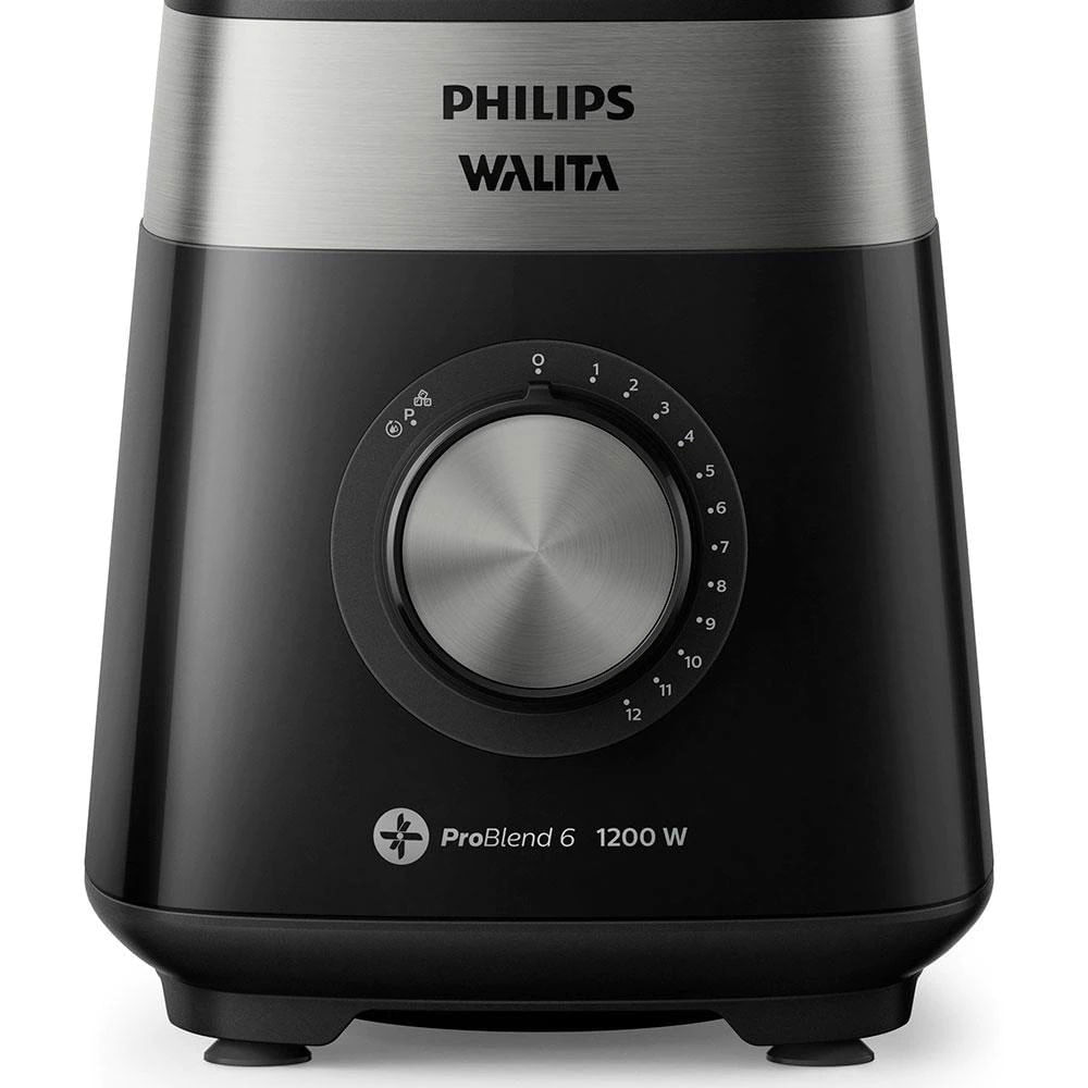 Liquidificador Philips Walita RI2242 1200W com 12 Velocidades Preto / 110V