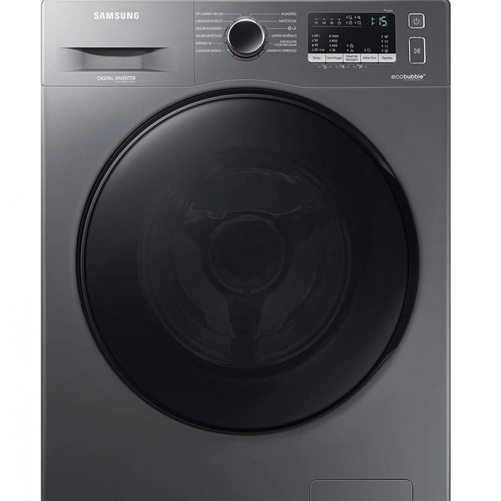 Lava e Seca Samsung WD11A 3 em 1 Look com Ecobubble e Lavagem a Seco WD11A4453BX 11 kg