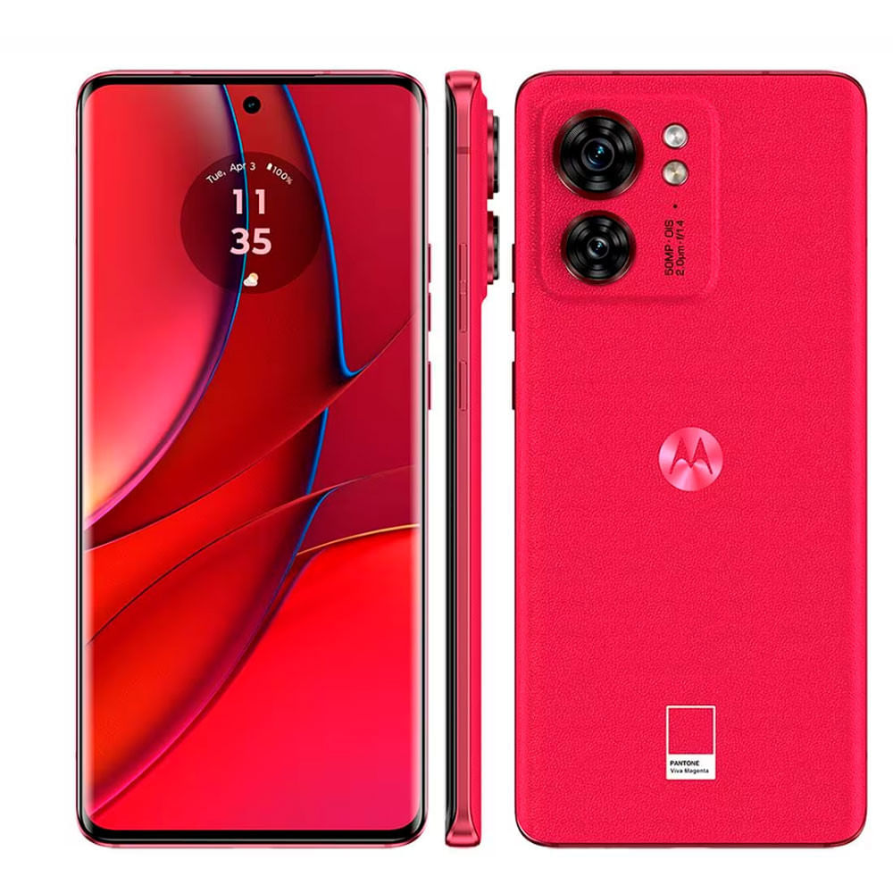 Smartphone Motorola Edge 40 5G Viva Magenta 256GB 8GB RAM Tela de 6.55