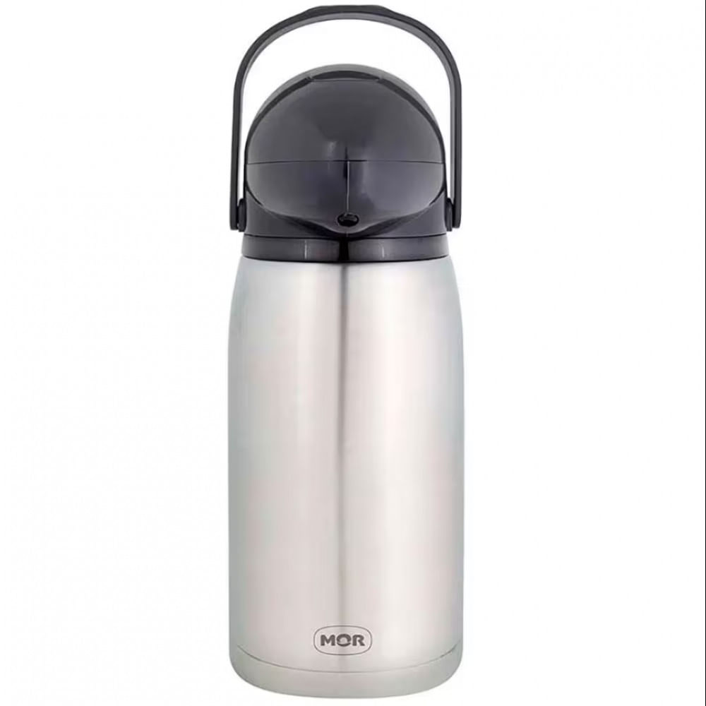 Garrafa Térmica Mor Nobile Inox 2 L Preto com Inox