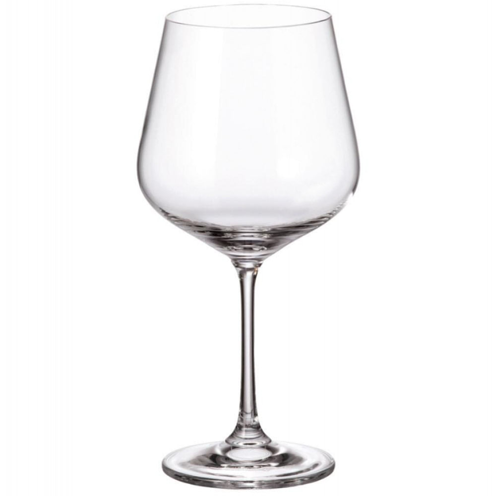 Conjunto de Taças para Vinho Burgundy Bohemia Strix 600ml - 6 Peças Transparente