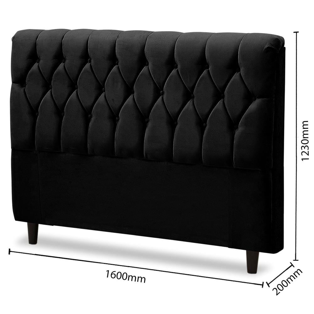 Cabeceira para Cama Queen Size Dobue Palladium Preto