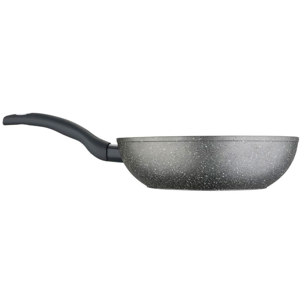 Frigideira Wok Bergner Orion em Alumínio Forjado com Revestimento em Marble e Fundo de Indução 28 cm Cinza