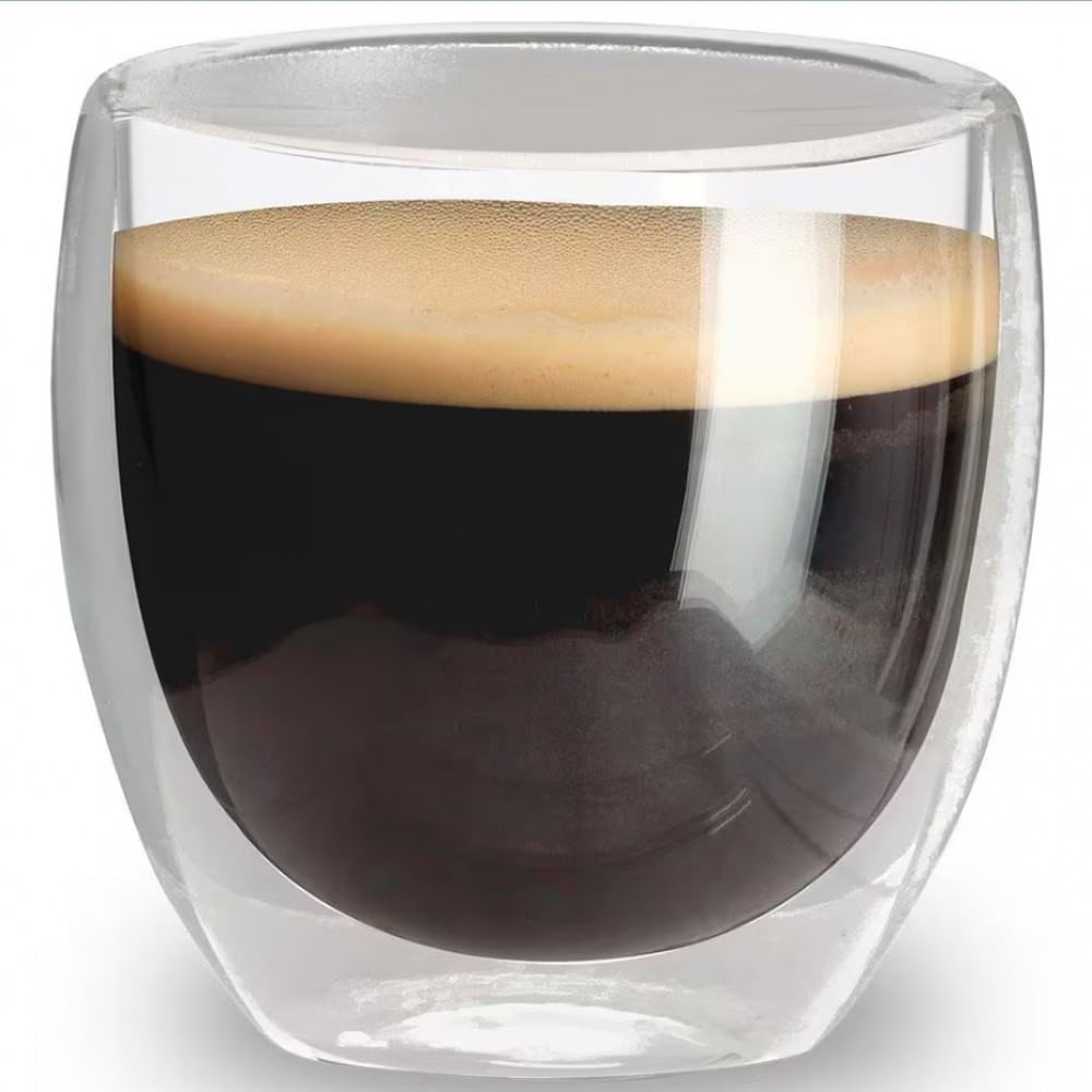 Jogo de Copos Dynasty Coffee Borossilicato 240ml 2 Peças Transparente