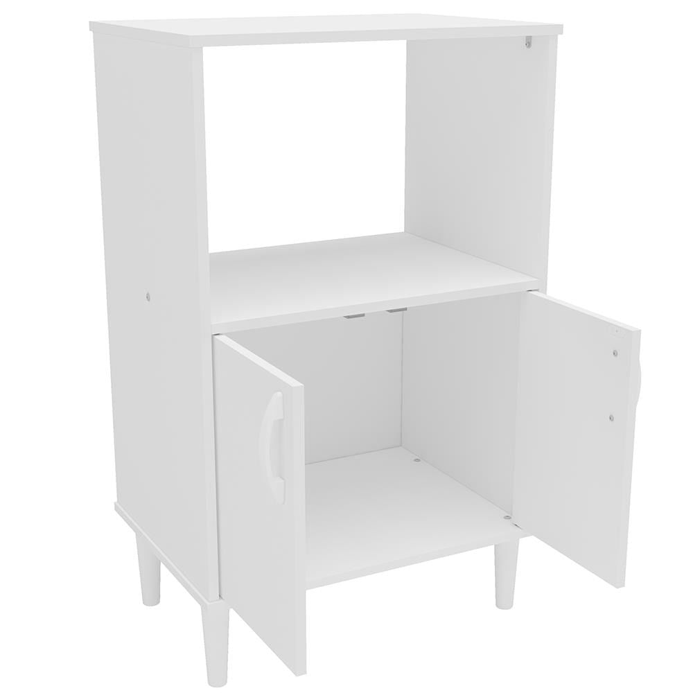 Armário para Micro-ondas Politorno Facility com 2 Portas Branco