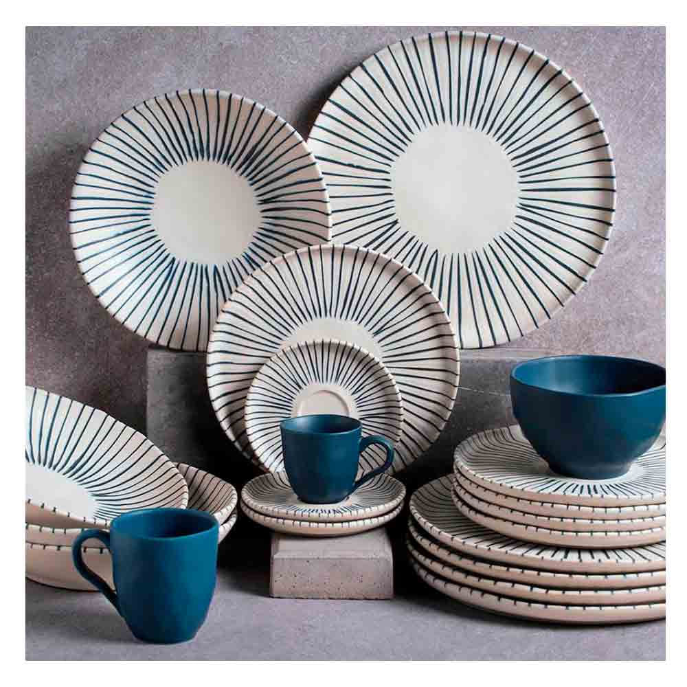 Encontraproduto.com.br - Conjunto C/ 6 Xícaras De Café C/ 6 Pires Bio Stoneware Elemento 120ml
