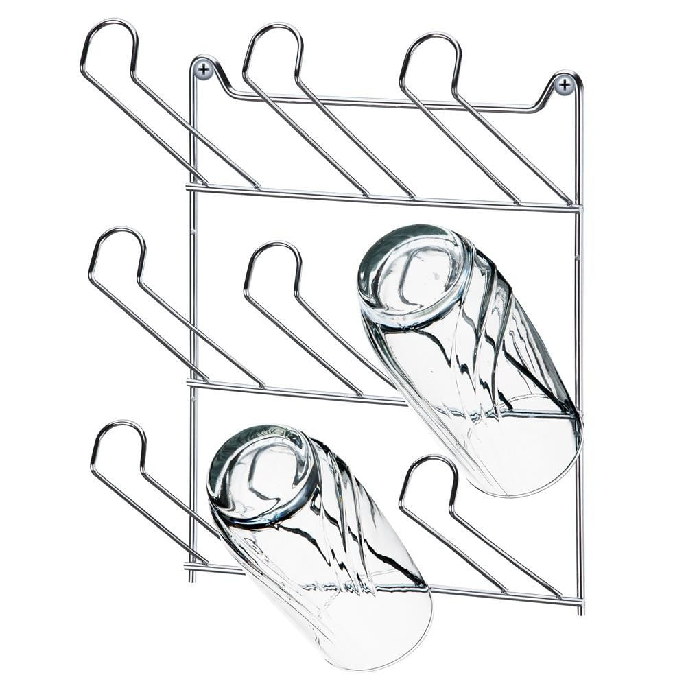 Suporte de Parede para 9 Copos Utimil em Aço Cromado
