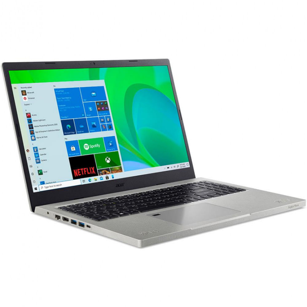 Encontraproduto.com.br - Notebook Acer Core I5- 1155G7 8Gb 512Gb Ssd Tela 15.6? Aspire Vero Av15-51-58Zm Cinza Bivolt