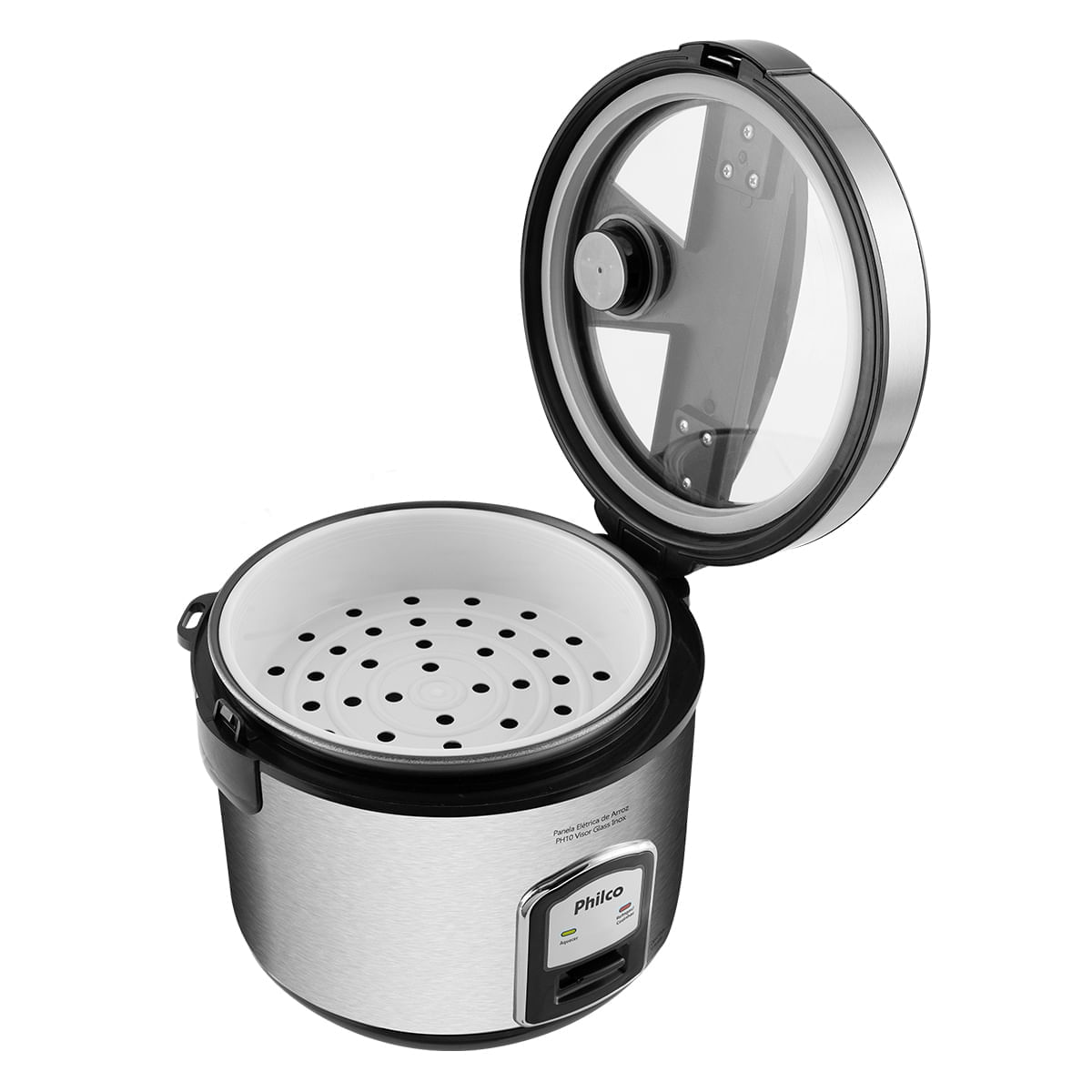 Panela de Arroz Philco 10 xícaras PH10P Visor Glass Inox 127V