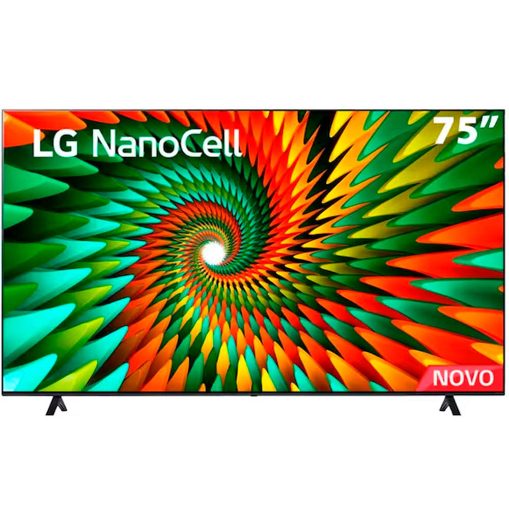 Smart TV 75 4K LG NanoCell 75NANO77SRA Bluetooth, ThinQ AI, Alexa, Google Assistente, Airplay, 3 HDMIs