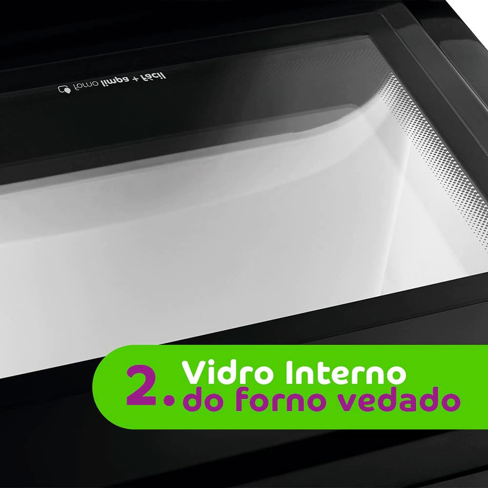 Fogão 4 Bocas CFO4NAR Acendimento Automático e Design Frente Única Consul Inox / Bivolt