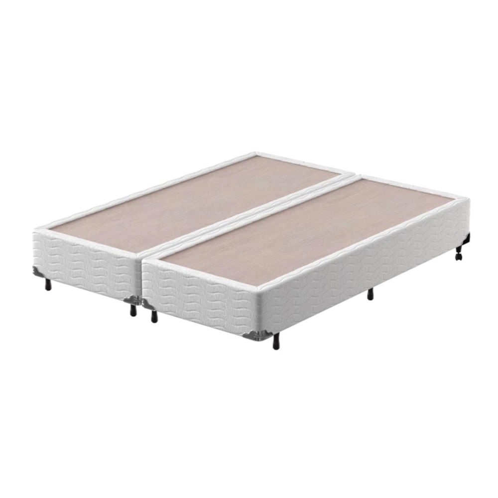 Cama Box King Size Probel Amsterdã D20 D33 com Molas Pocket e Pillow Top 72x193x203 Branco com Preto