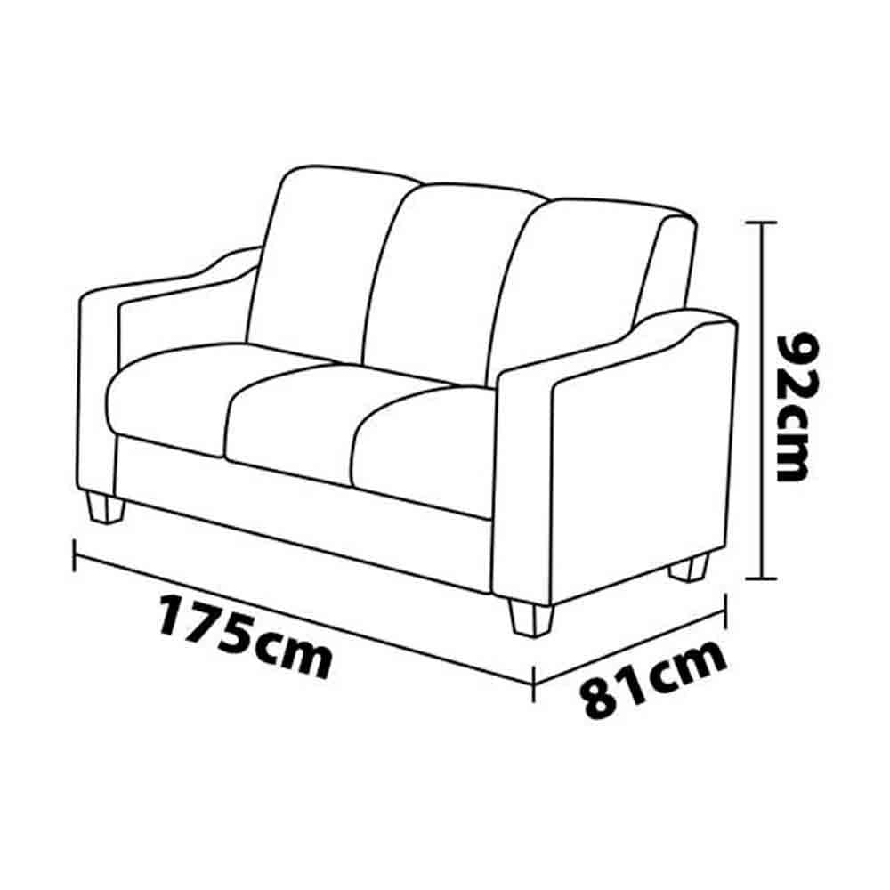 Sofá 3 Lugares Luizzi Roma II com Revestimento em Veludo 175cm Marrom