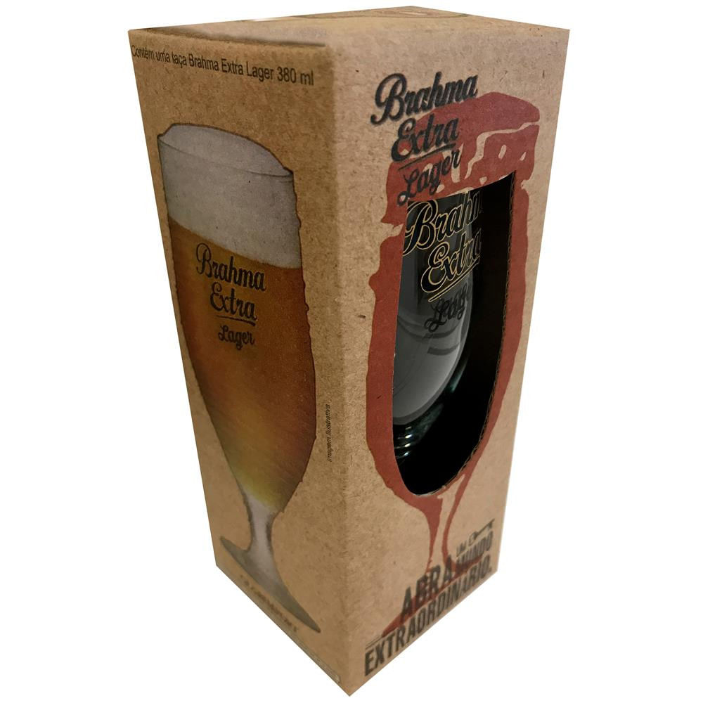 Taça para Cerveja Globimport Brahma Lager 8600515 380 ml Transparente