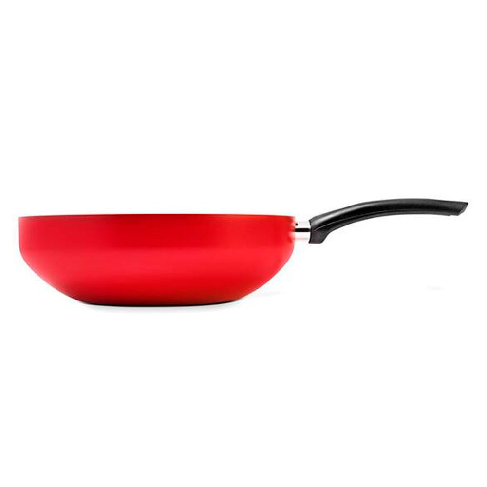 Frigideira Wok Multiflon Páprika com Revestimento Ultra 7 Vermelha 28 cm Vermelho