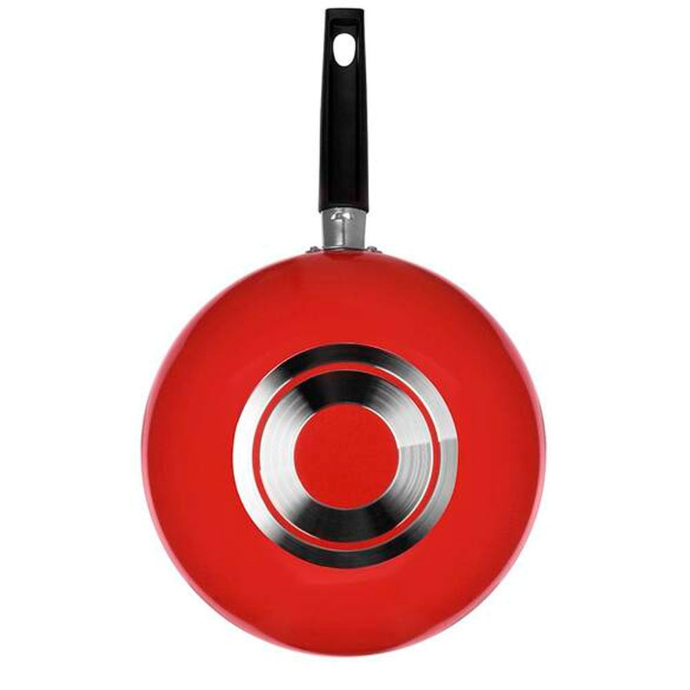 Frigideira Wok Multiflon Páprika com Revestimento Ultra 7 Vermelha 28 cm Vermelho