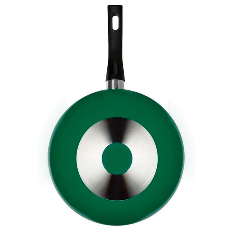 Frigideira Wok Multiflon Color com Revestimento Ultra 7 Verde 28 cm Verde