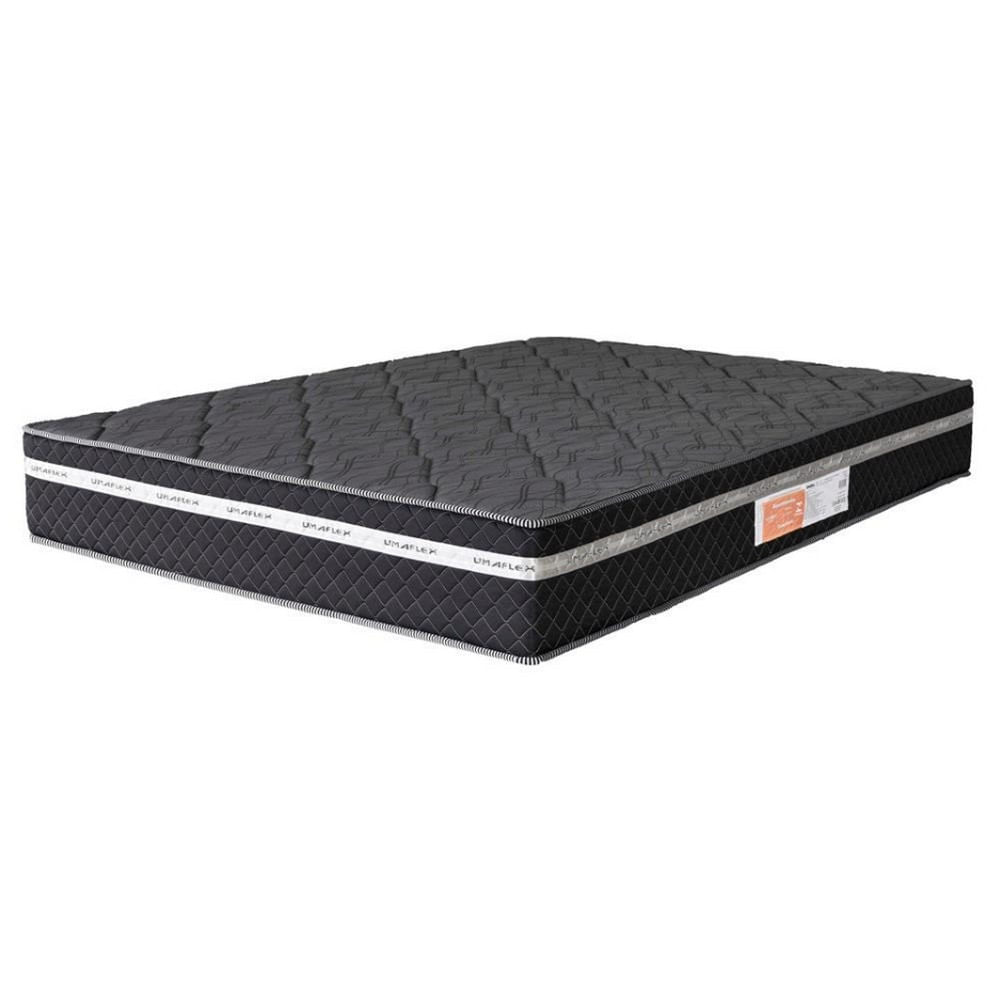 Cama Box Casal Umaflex Essencial Eurotop e Molas Ensacadas Chumbo com Preto