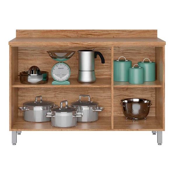 120サイズセット ⑩ Balcão Triplo Bartira Topázio UP com 3 Portas e 1 Prateleira - 120