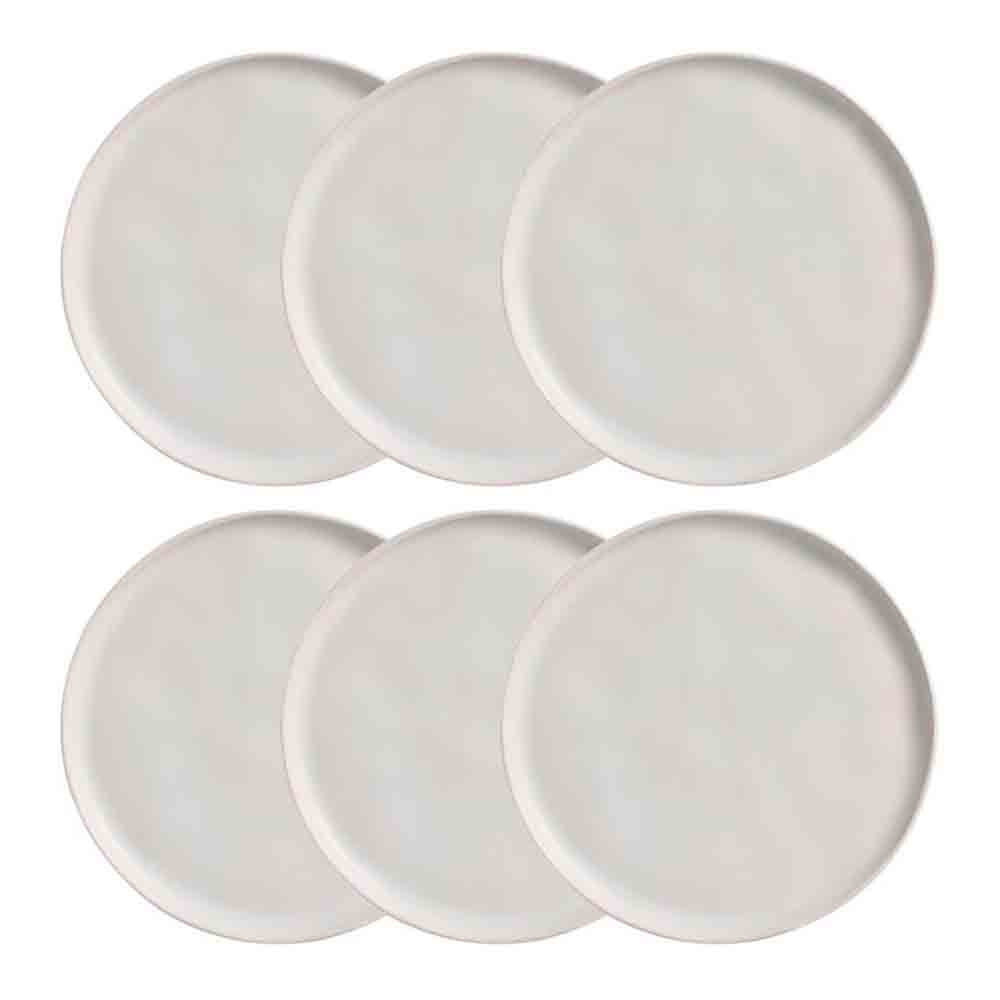 Conjunto com 6 Pratos Rasos Porto Brasil Bio Vit em Stoneware 27,5 cm